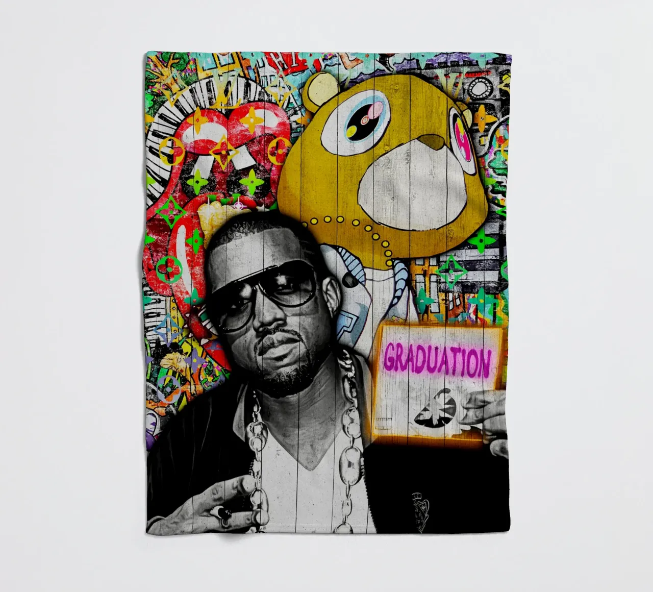 Pop Art kanye west Graduation coperta in pile da FreeArtStudio