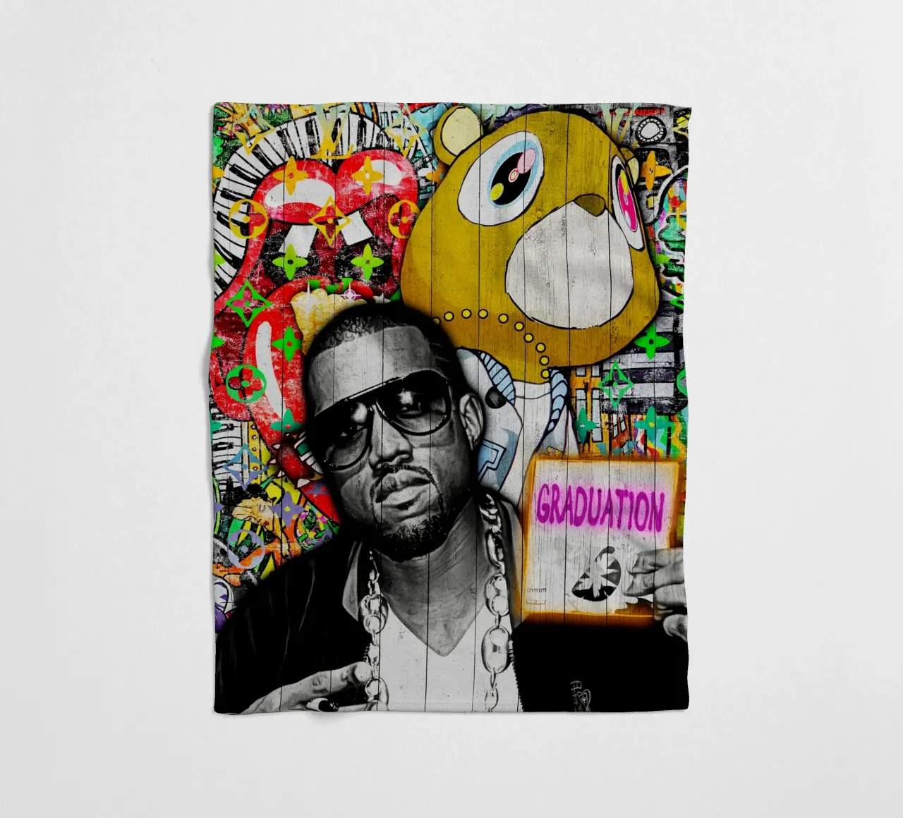 Pop Art kanye west Graduation coperta in pile da FreeArtStudio