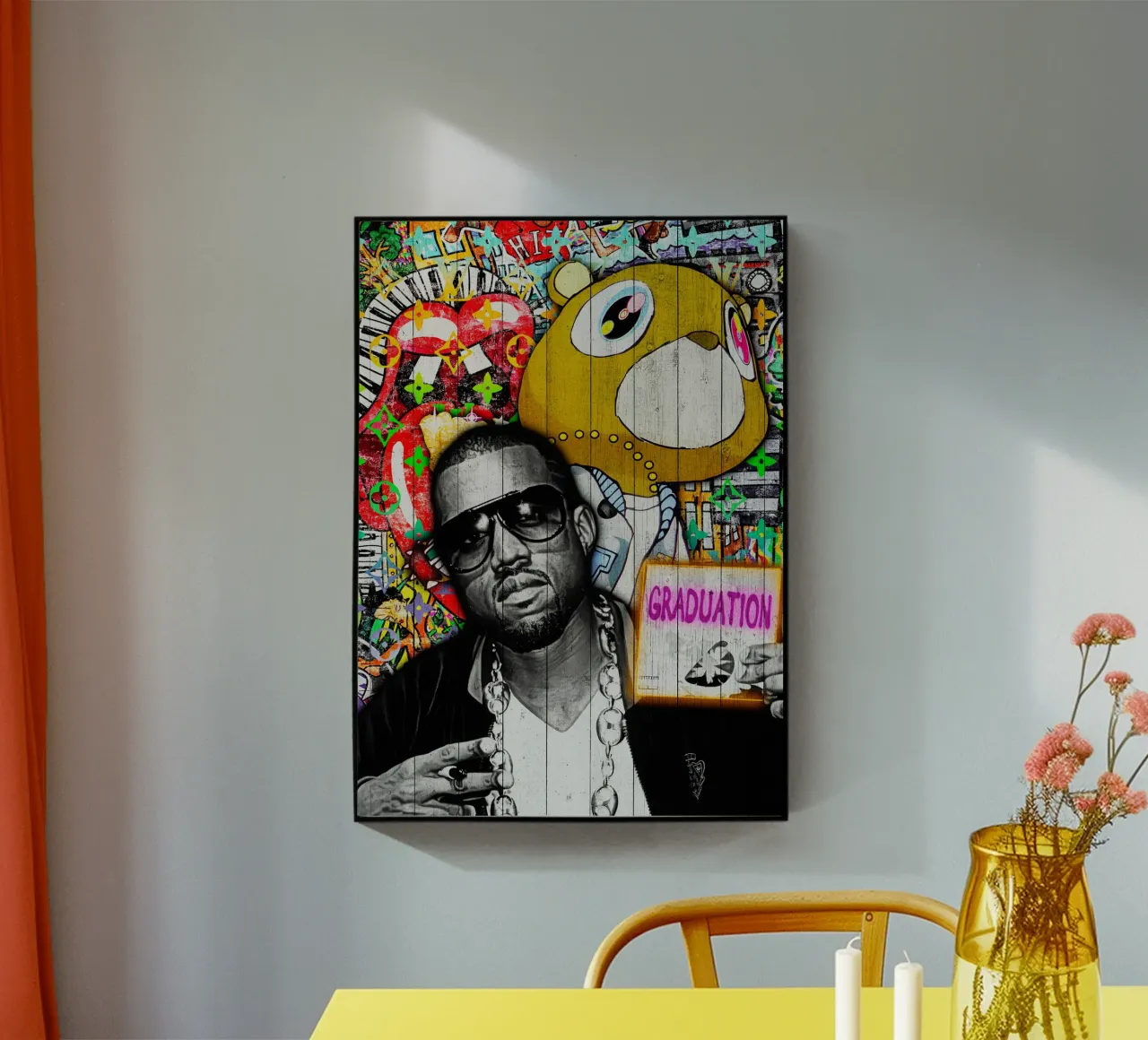 Pop Art kanye west Graduation plexiglass da FreeArtStudio