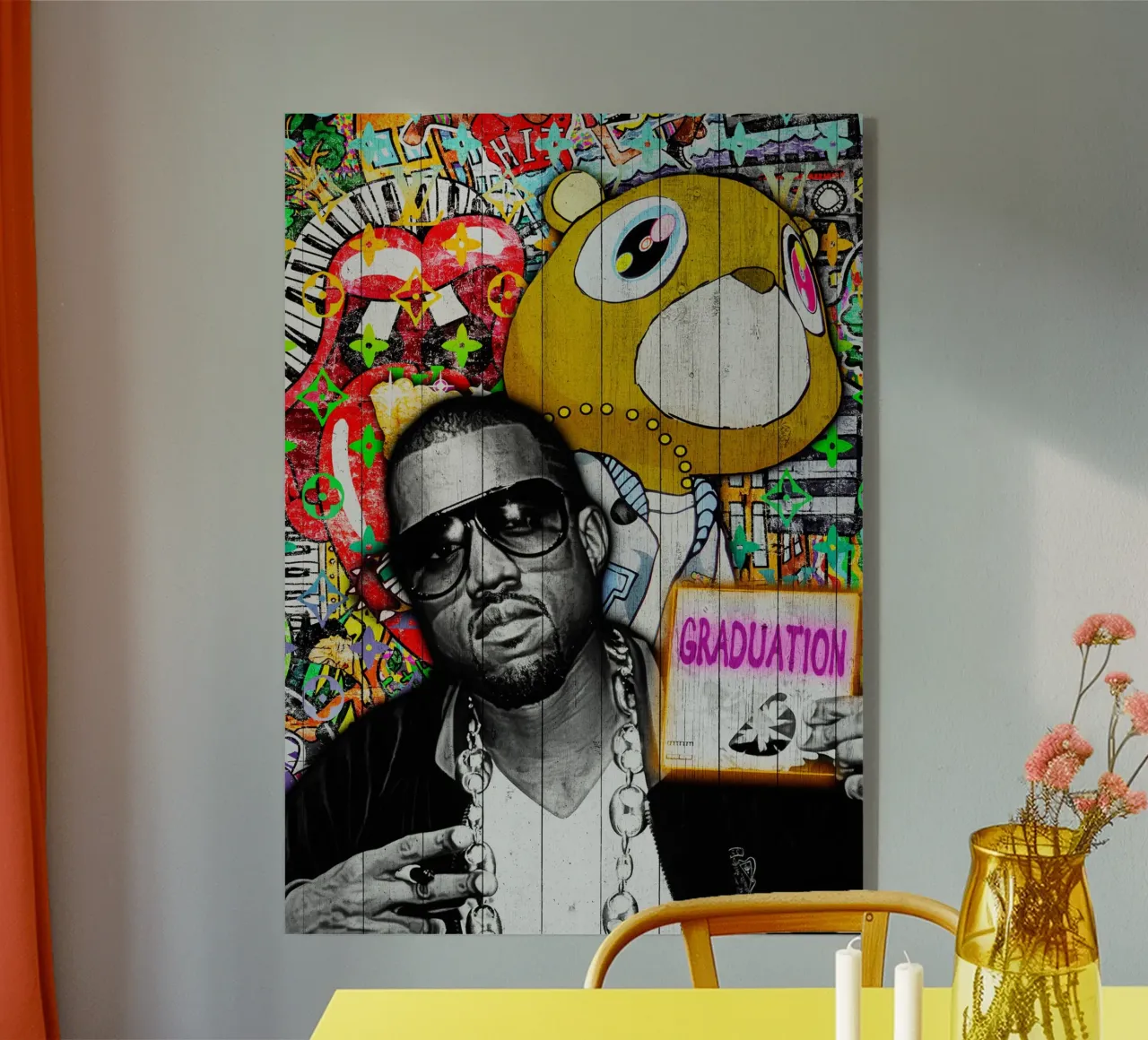 Pop Art kanye west Graduation plexiglass da FreeArtStudio