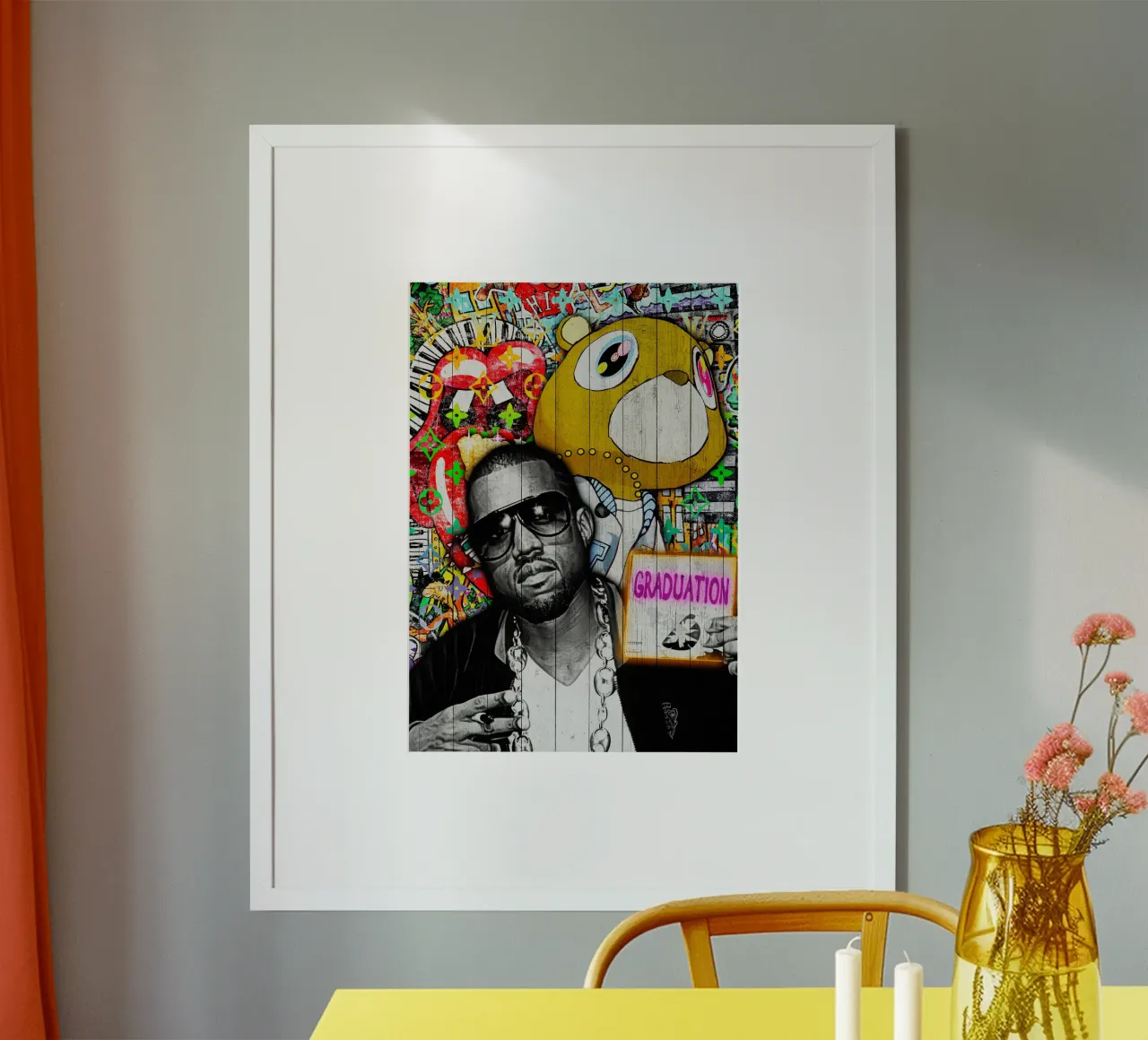 Pop Art kanye west Graduation carta hahnemühle da FreeArtStudio