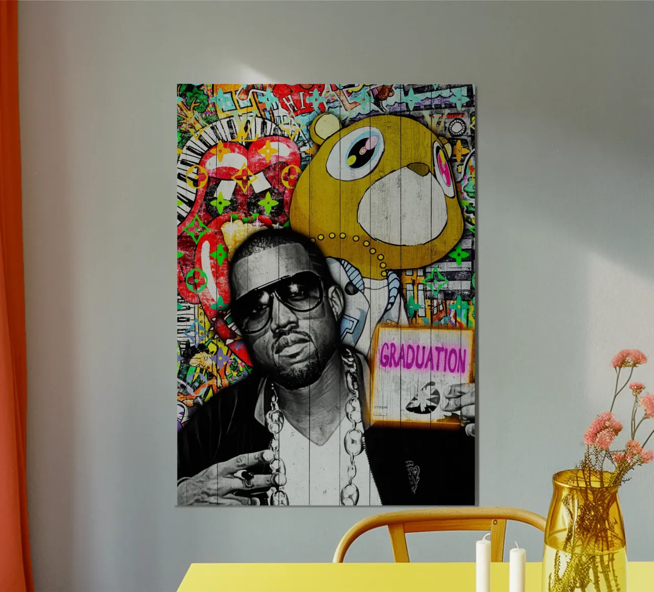 Pop Art kanye west Graduation carta hahnemühle da FreeArtStudio
