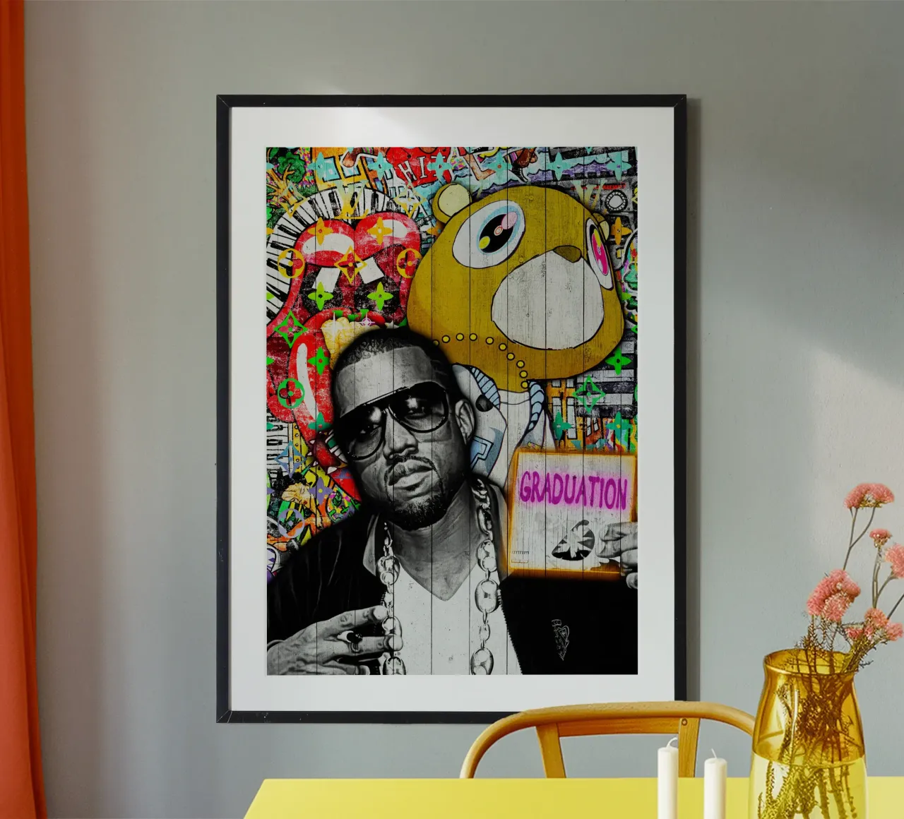 Pop Art kanye west Graduation carta hahnemühle da FreeArtStudio
