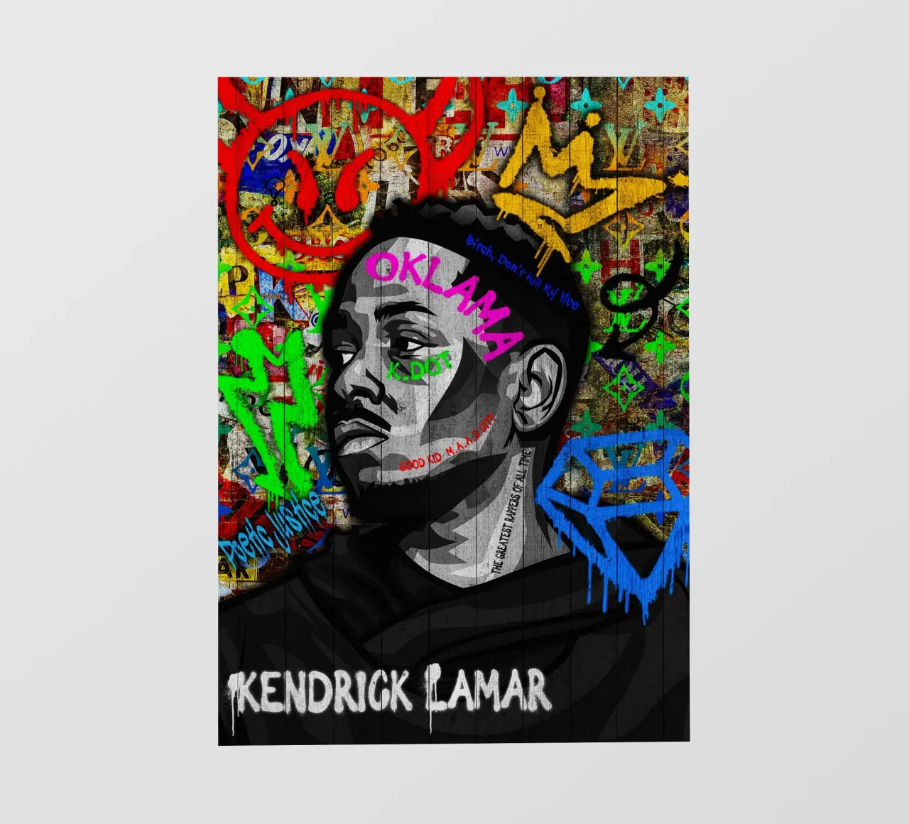 Pop art kendrick lamar fotobehang van FreeArtStudio