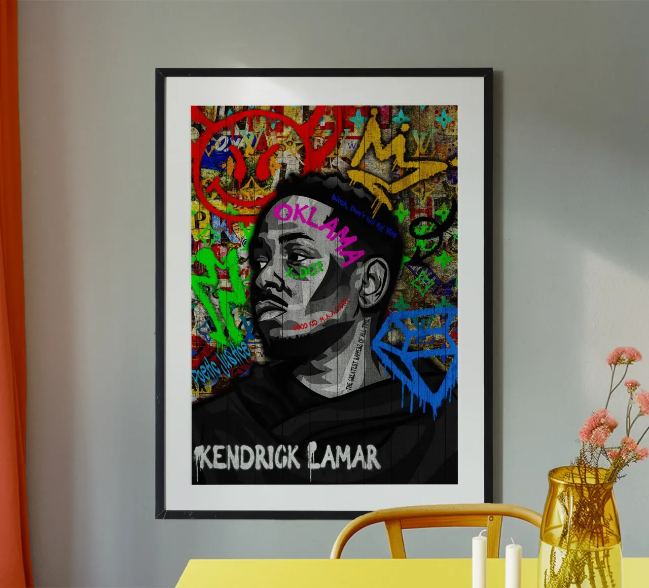 Pop art kendrick lamar carta hahnemühle da FreeArtStudio