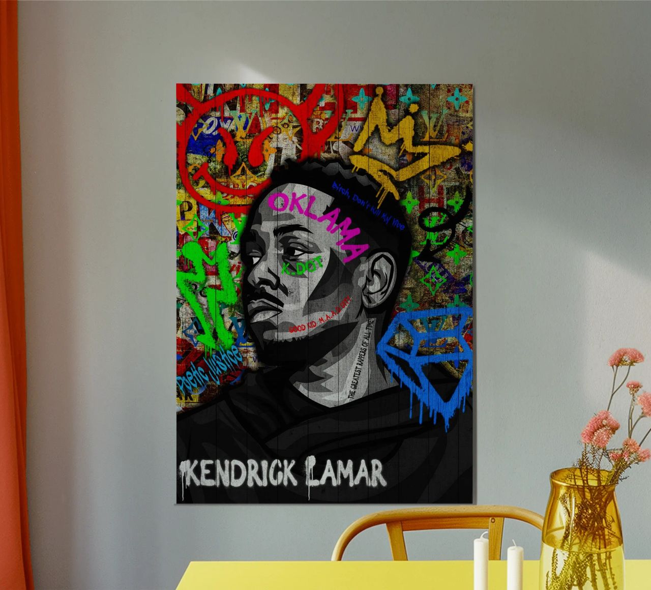 Pop art kendrick lamar poster by FreeArtStudio