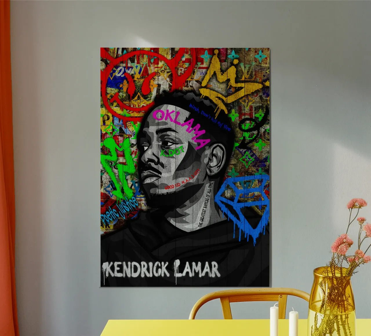 Pop art kendrick lamar carta hahnemühle da FreeArtStudio
