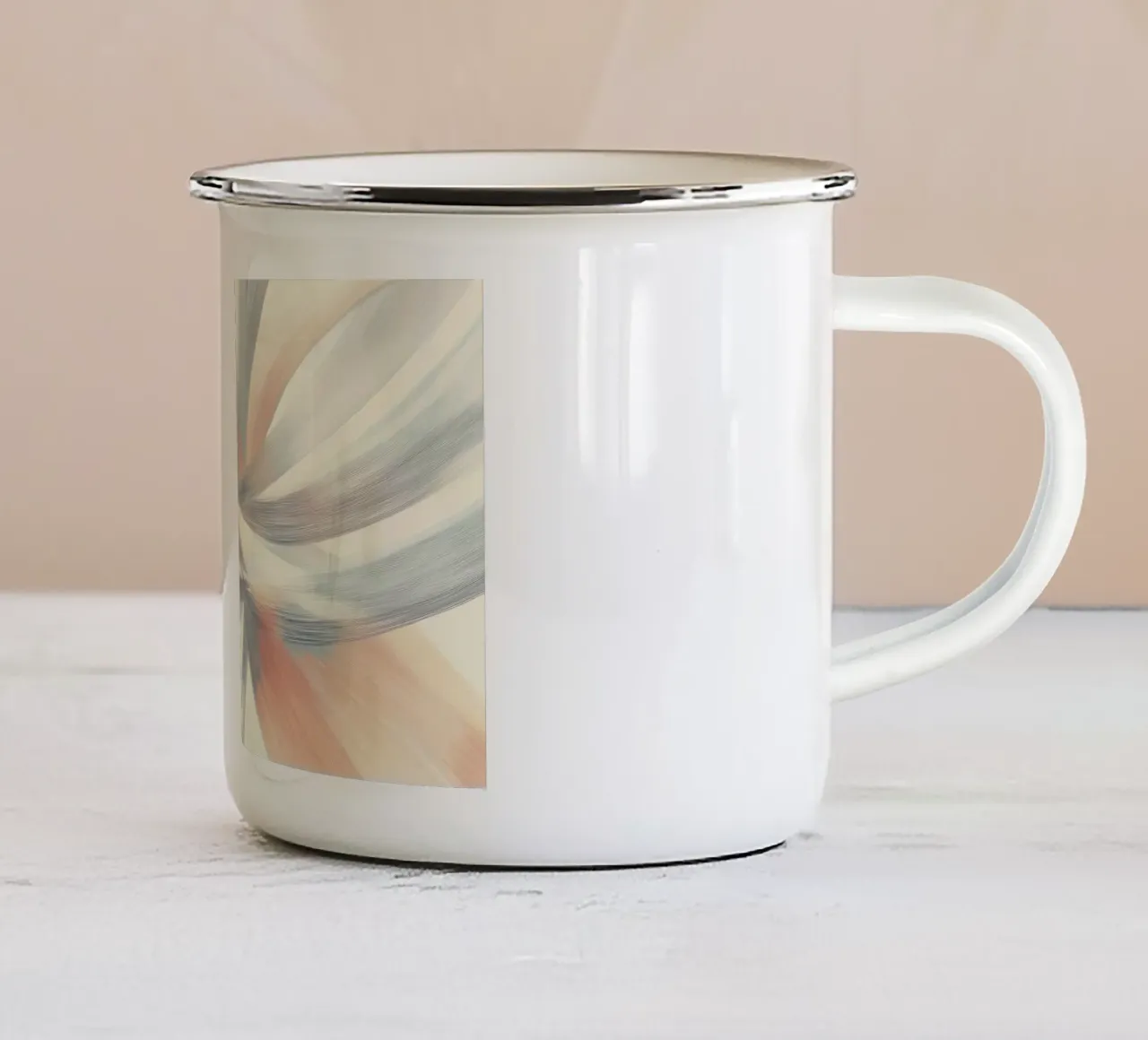 Astratto in colori tenui tazza in smalto da Imagine