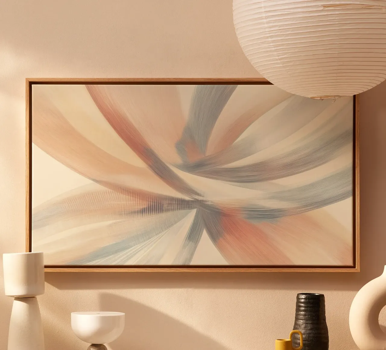 Abstract in soft colours canvas by Imagine