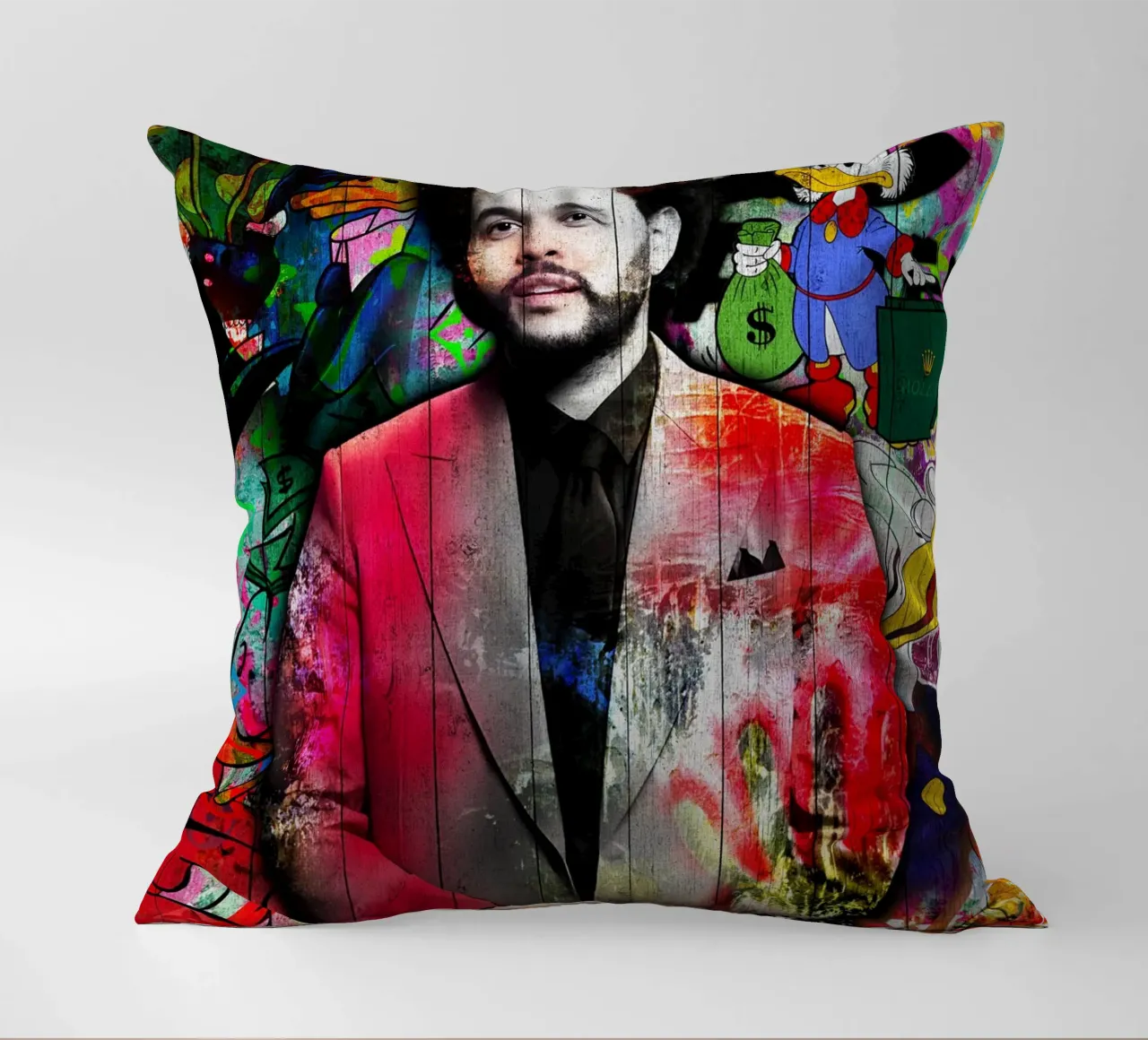 Pop art the weeknd cuscino da FreeArtStudio
