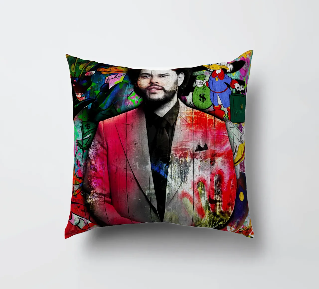 Pop art the weeknd cuscino da FreeArtStudio