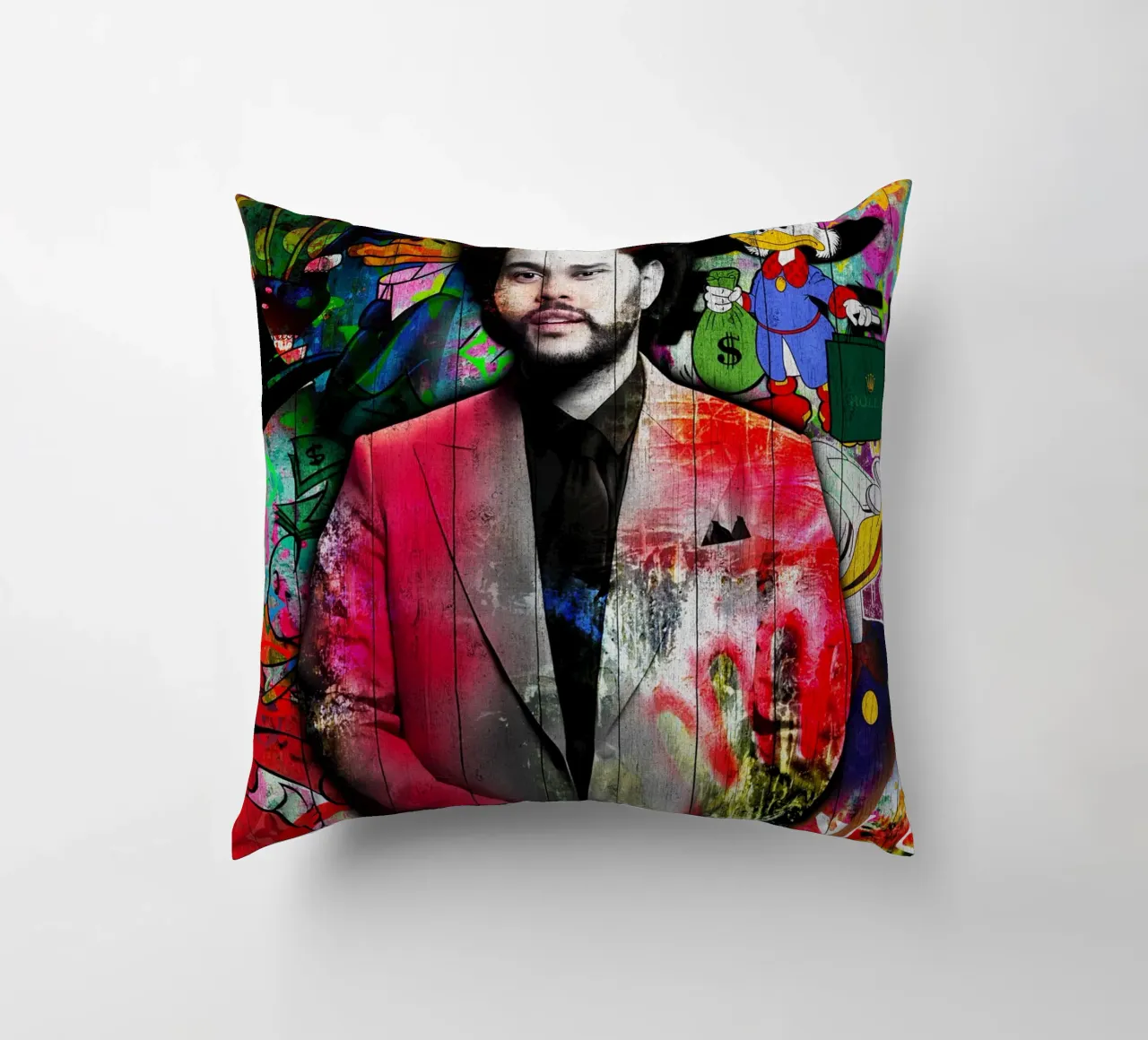 Pop art the weeknd cuscino da FreeArtStudio