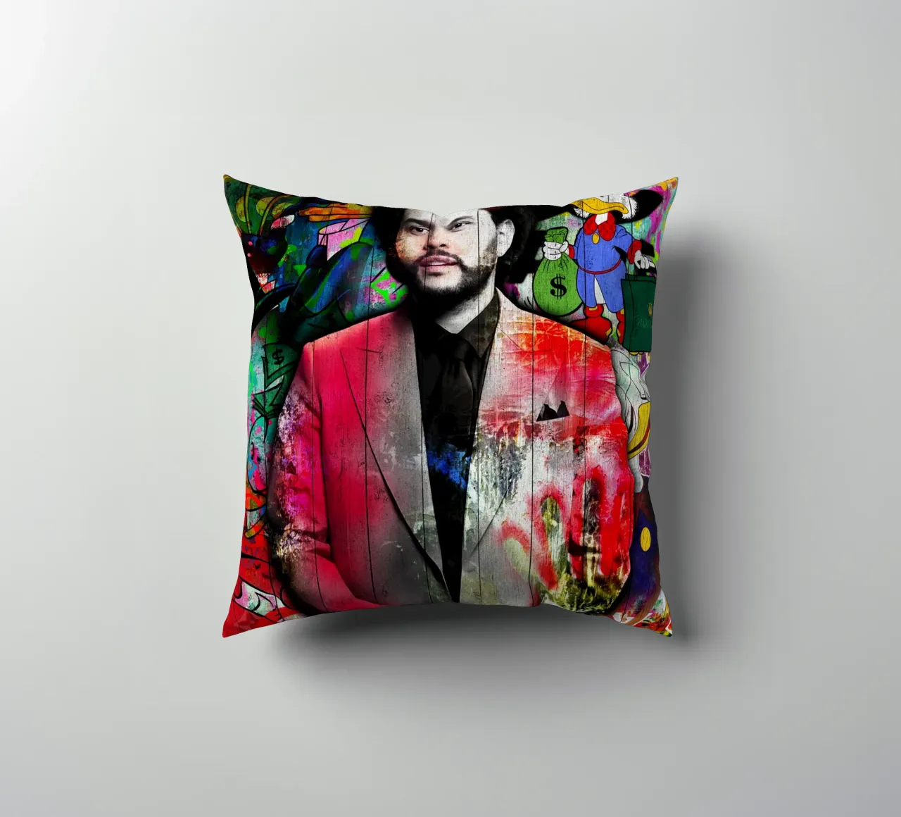 Pop art the weeknd cuscino da FreeArtStudio