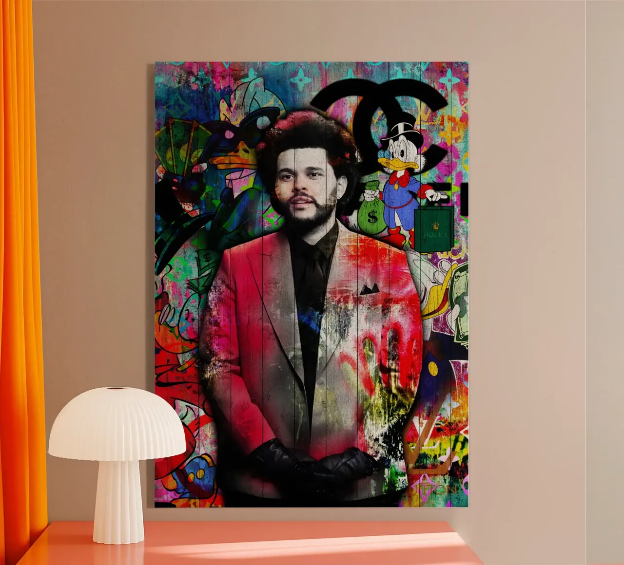 Pop art the weeknd plexiglass da FreeArtStudio