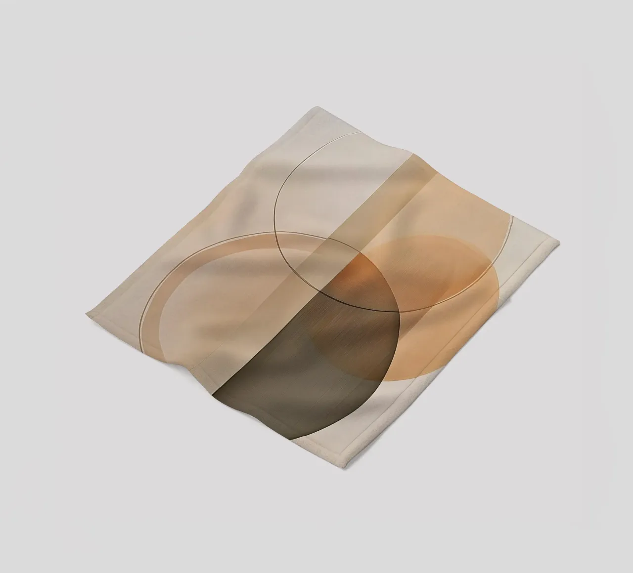 Abstract round shapes fleece blanket by Imagine