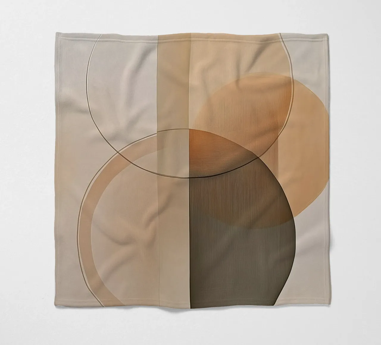 Abstract round shapes fleece blanket by Imagine