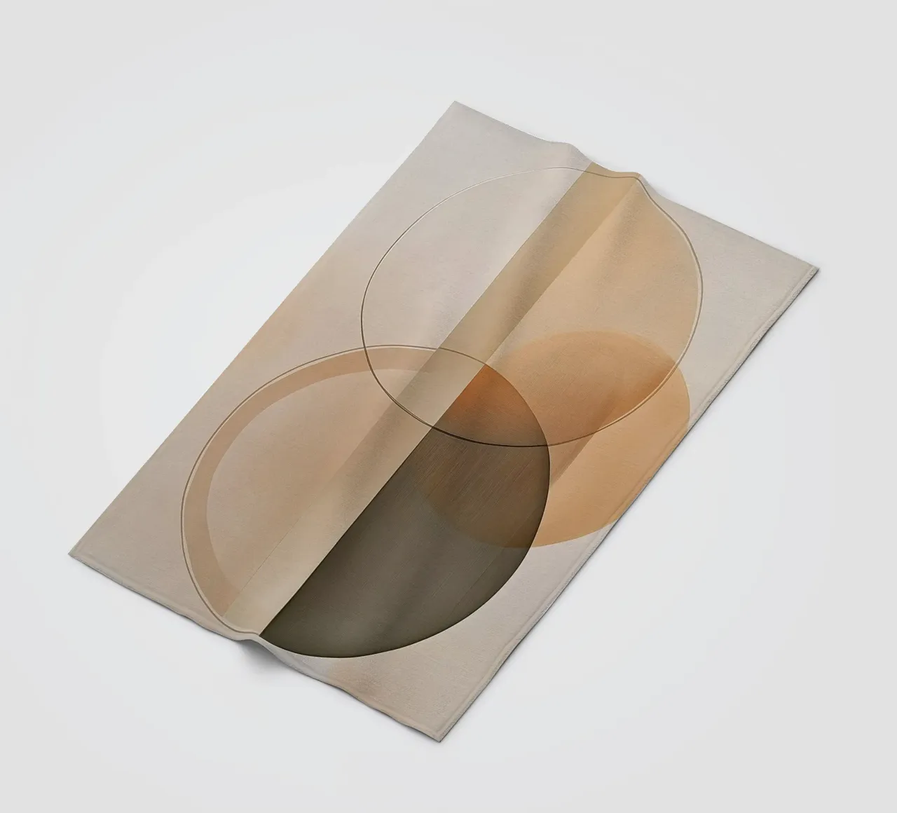 Abstract round shapes fleece blanket by Imagine