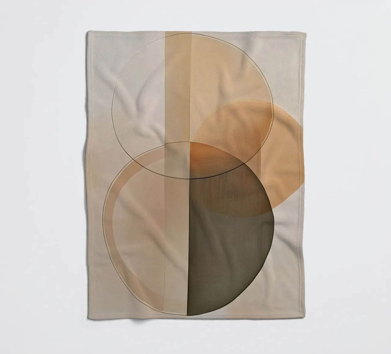 Abstract round shapes fleece blanket by Imagine