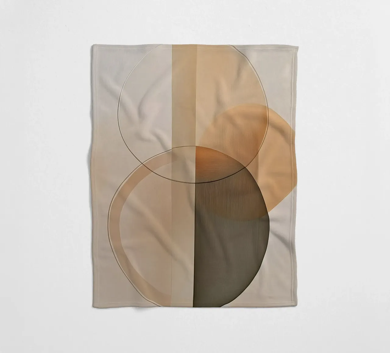 Abstract round shapes fleece blanket by Imagine