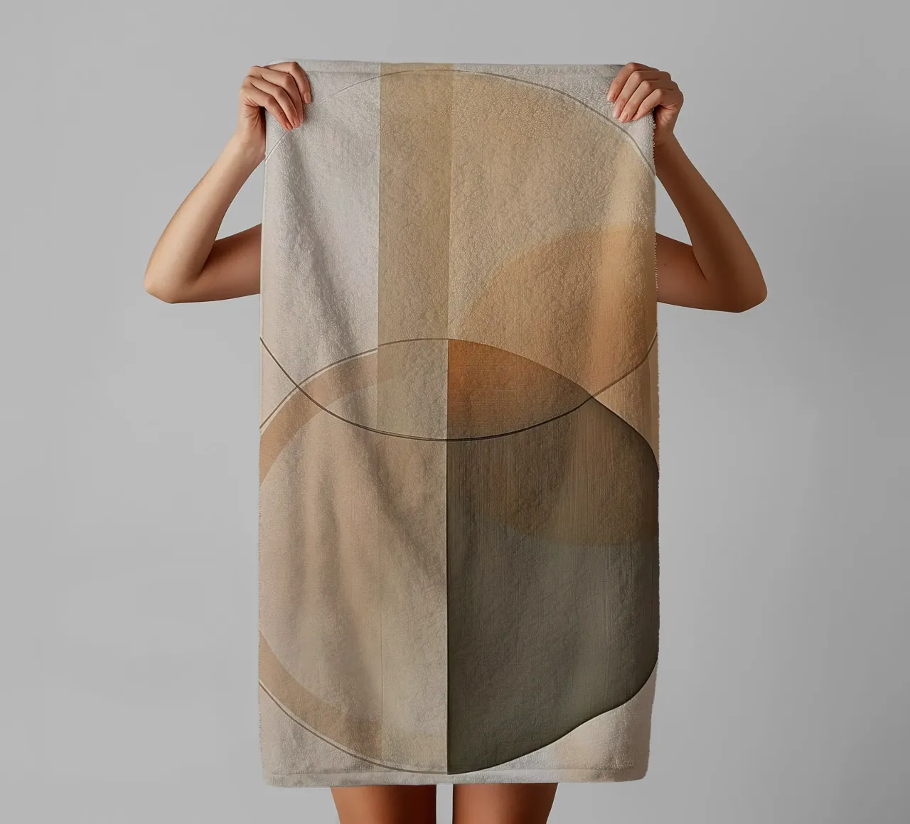 Abstract round shapes towel by Imagine
