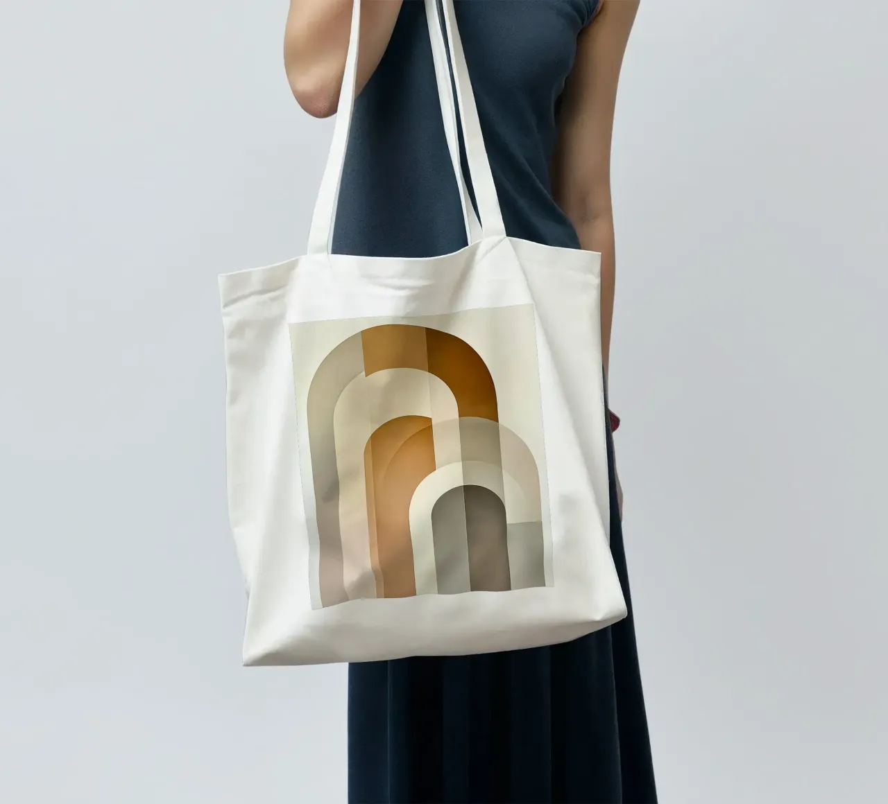 Marrone astratto borsa in juta da Imagine