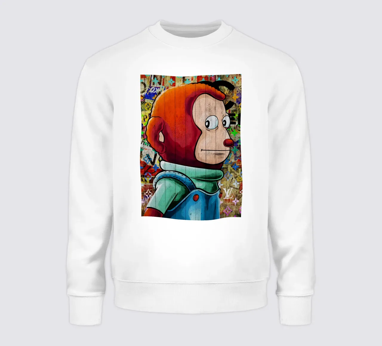Pop Art Awkward Funny Monkey Meme felpa da FreeArtStudio