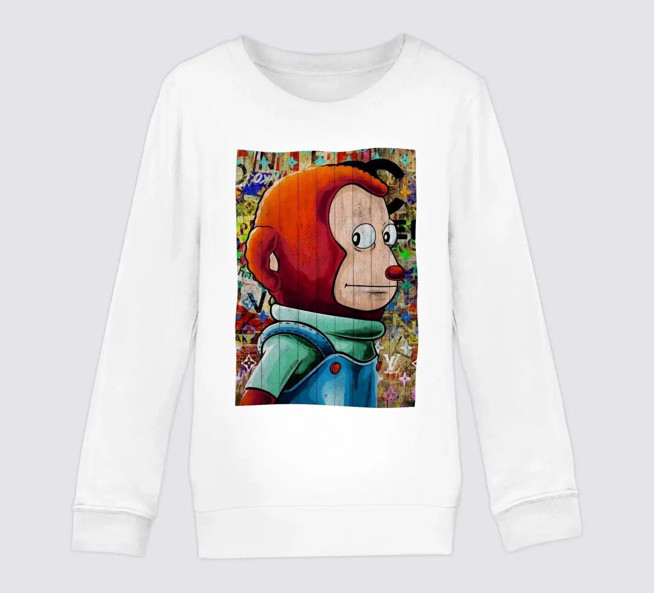 Pop Art Awkward Funny Monkey Meme felpa bambino da FreeArtStudio