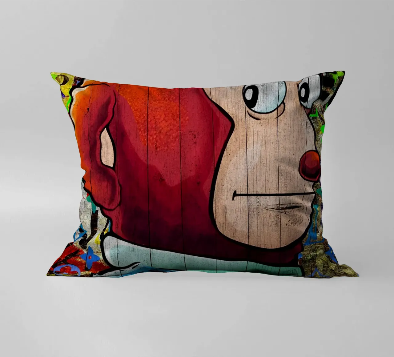 Pop Art Awkward Funny Monkey Meme cuscino da FreeArtStudio