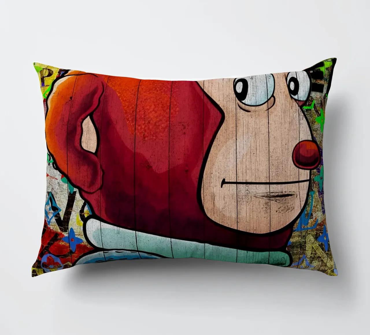 Pop Art Awkward Funny Monkey Meme cuscino da FreeArtStudio