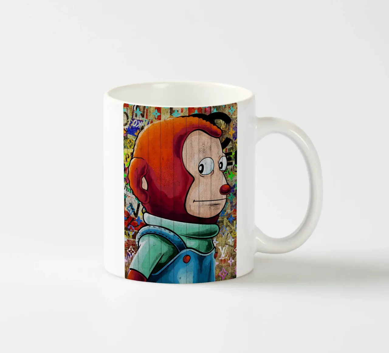 Pop Art Awkward Funny Monkey Meme tazza in ceramica da FreeArtStudio