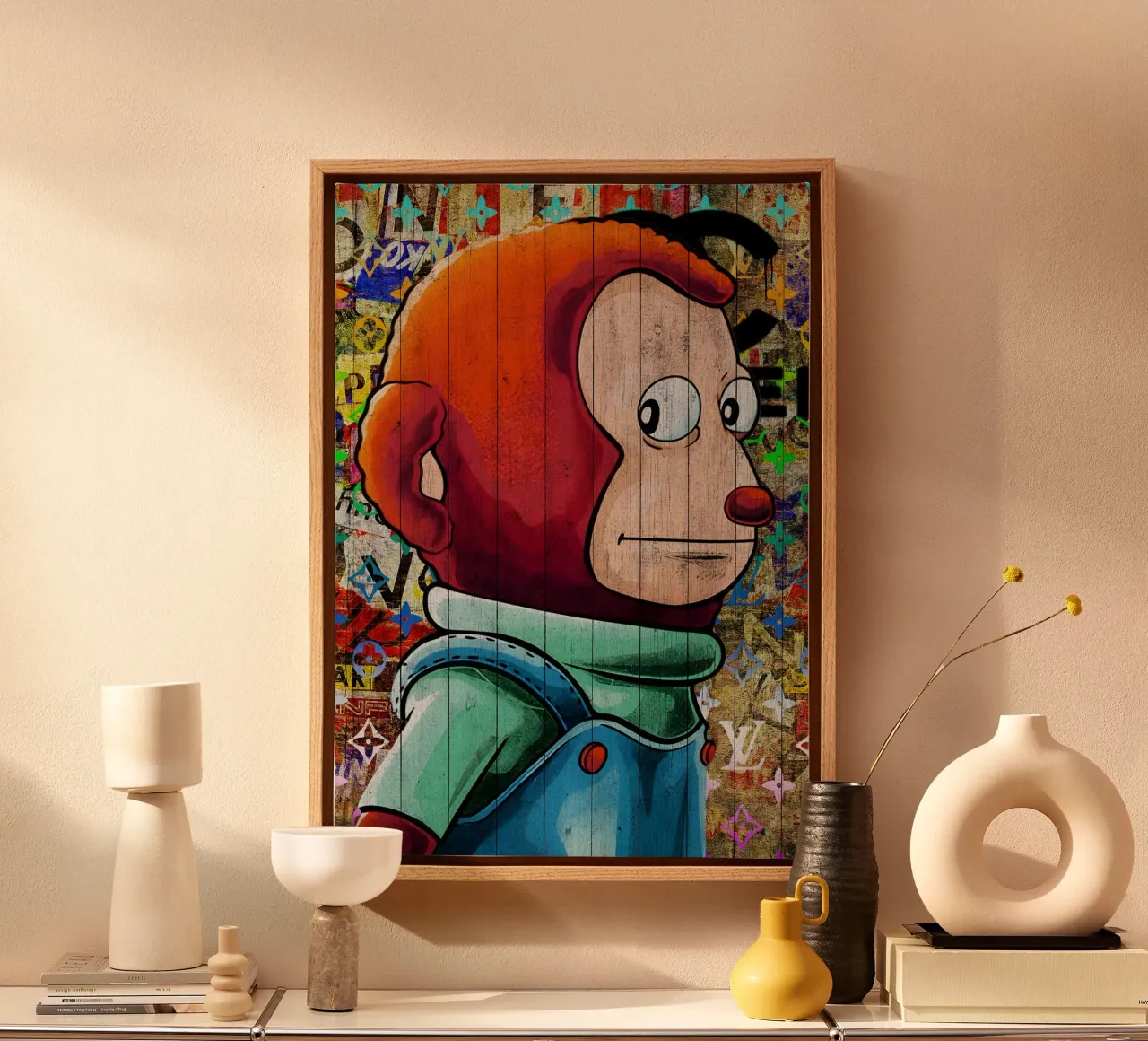 Pop Art Awkward Funny Monkey Meme tela con Cornice a cassetta da FreeArtStudio