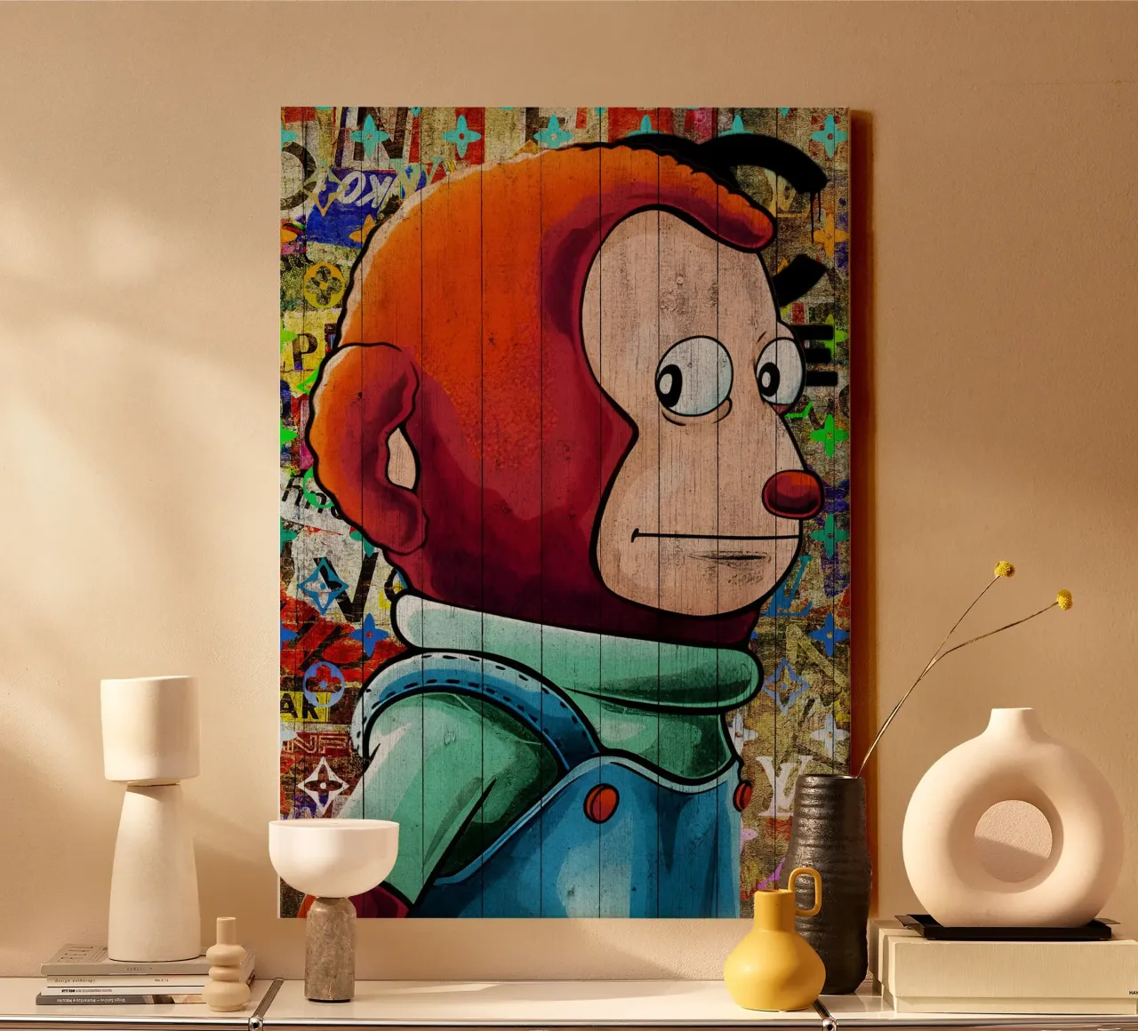 Pop Art Awkward Funny Monkey Meme tela con Cornice a cassetta da FreeArtStudio