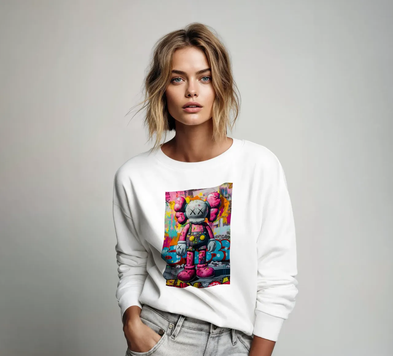 Pop art Kaws felpa da FreeArtStudio