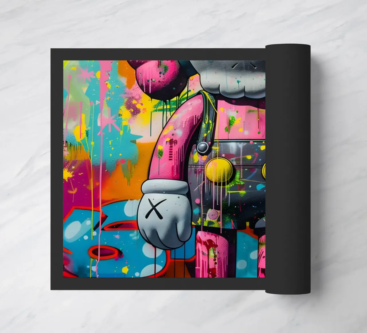 Pop art Kaws zerbino da FreeArtStudio