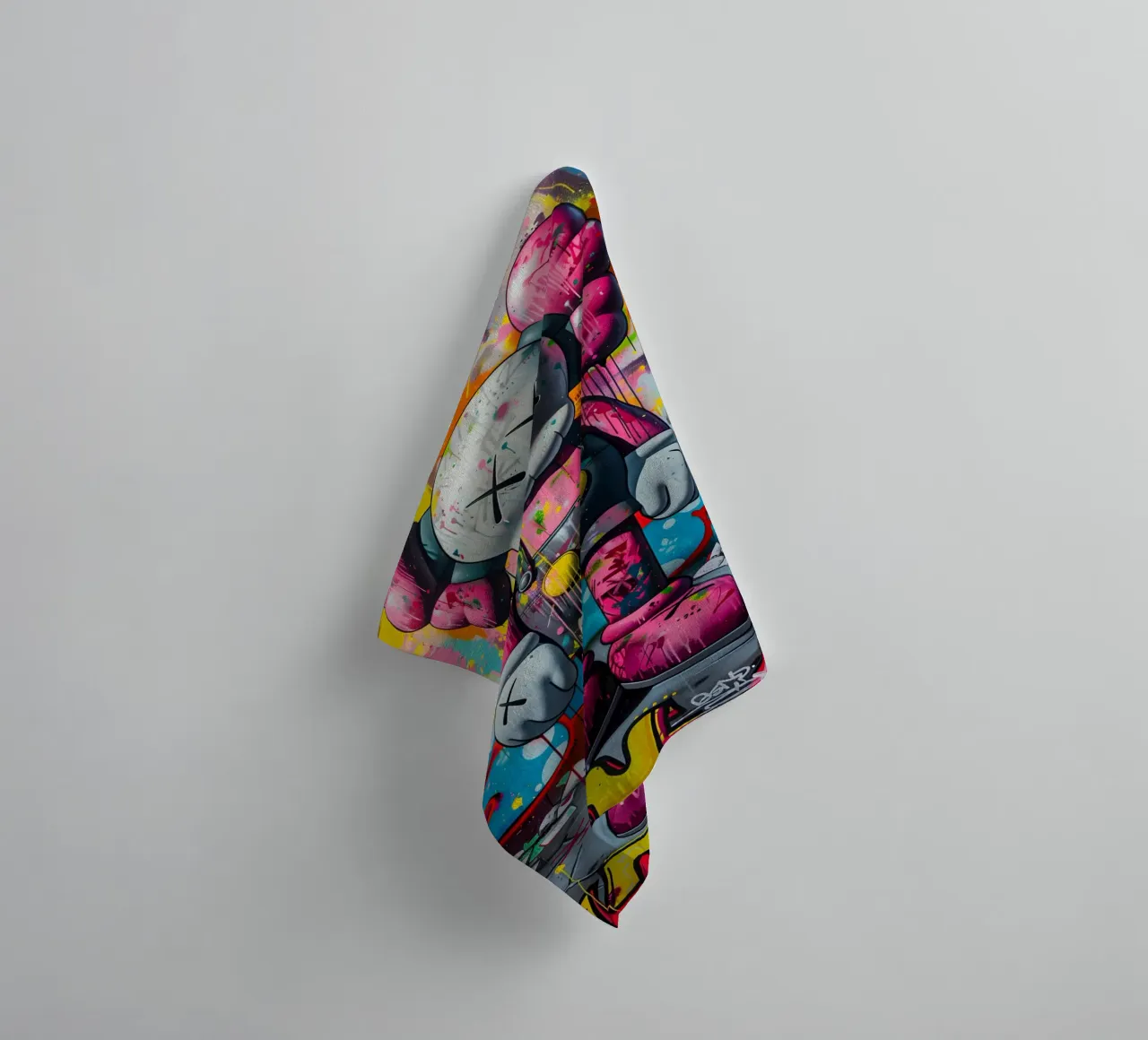Pop art Kaws asciugamano da bagno da FreeArtStudio