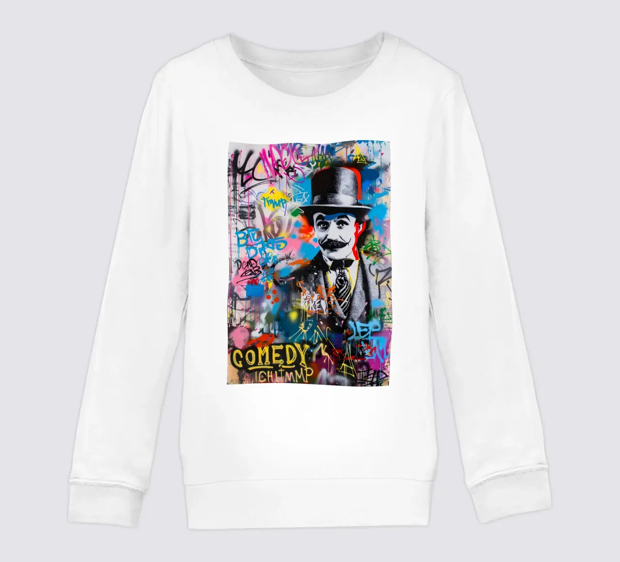 Pop art Charlie Chaplin felpa bambino da FreeArtStudio