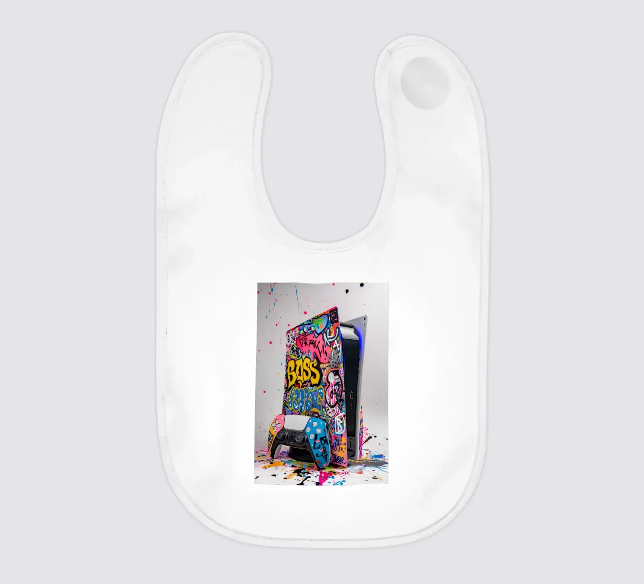 Pop art Playstation 5 console bavaglino da FreeArtStudio