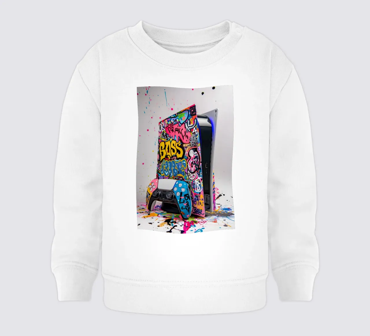Pop art Playstation 5 console felpa neonato da FreeArtStudio