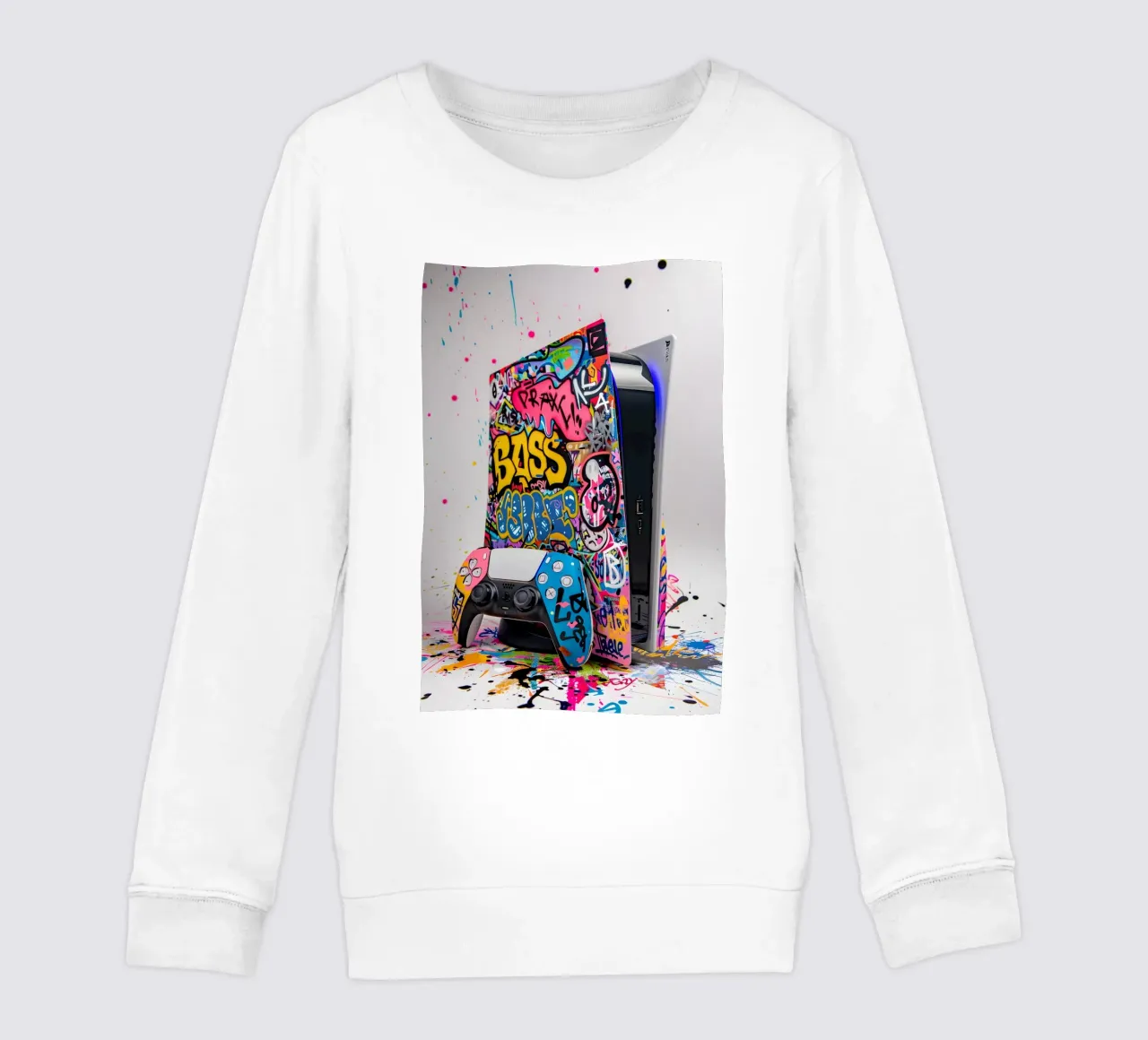 Pop art Playstation 5 console felpa bambino da FreeArtStudio