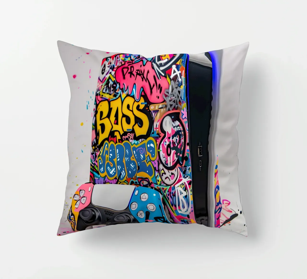 Pop art Playstation 5 console cuscino da FreeArtStudio