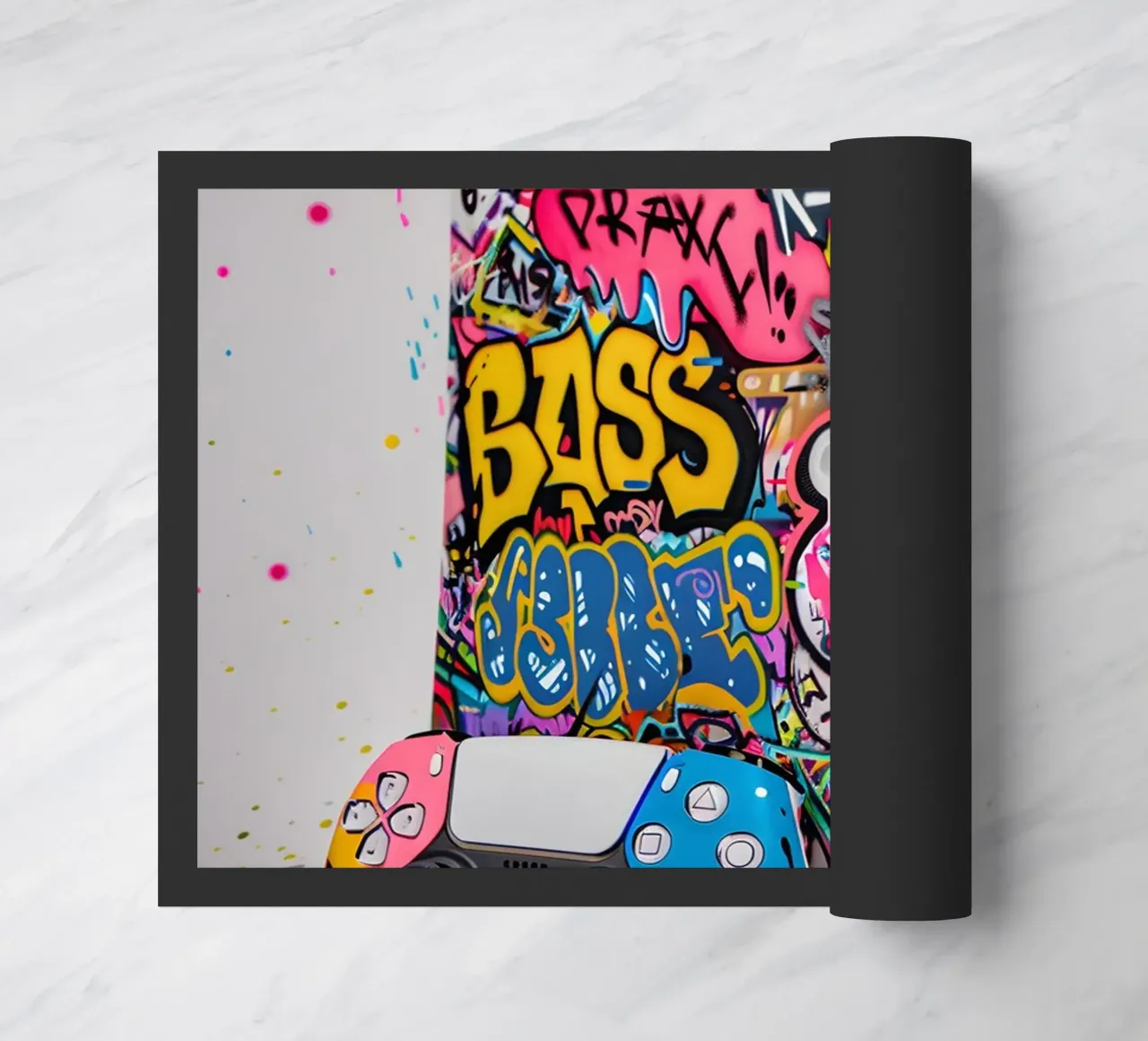 Pop art Playstation 5 console zerbino da FreeArtStudio