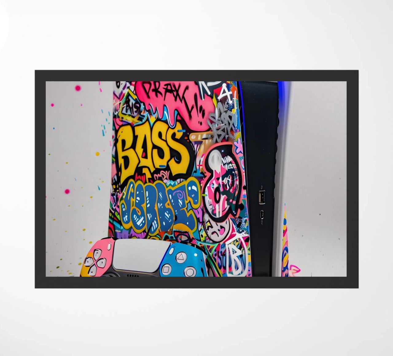 Pop art Playstation 5 console felpudo de FreeArtStudio
