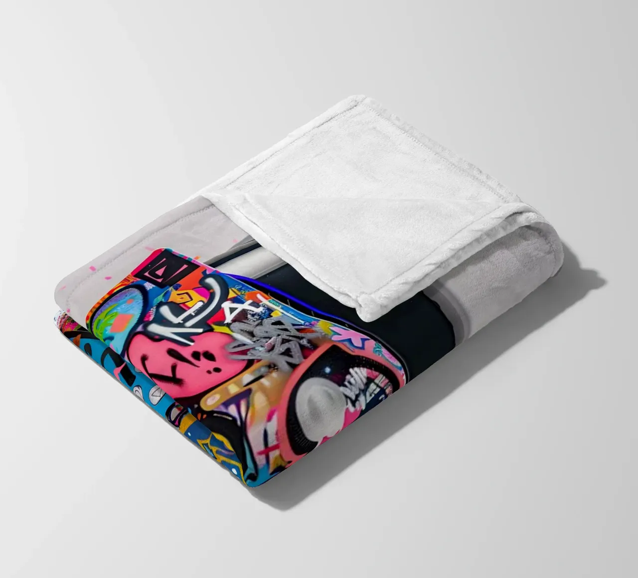 Pop art Playstation 5 console coperta in pile da FreeArtStudio