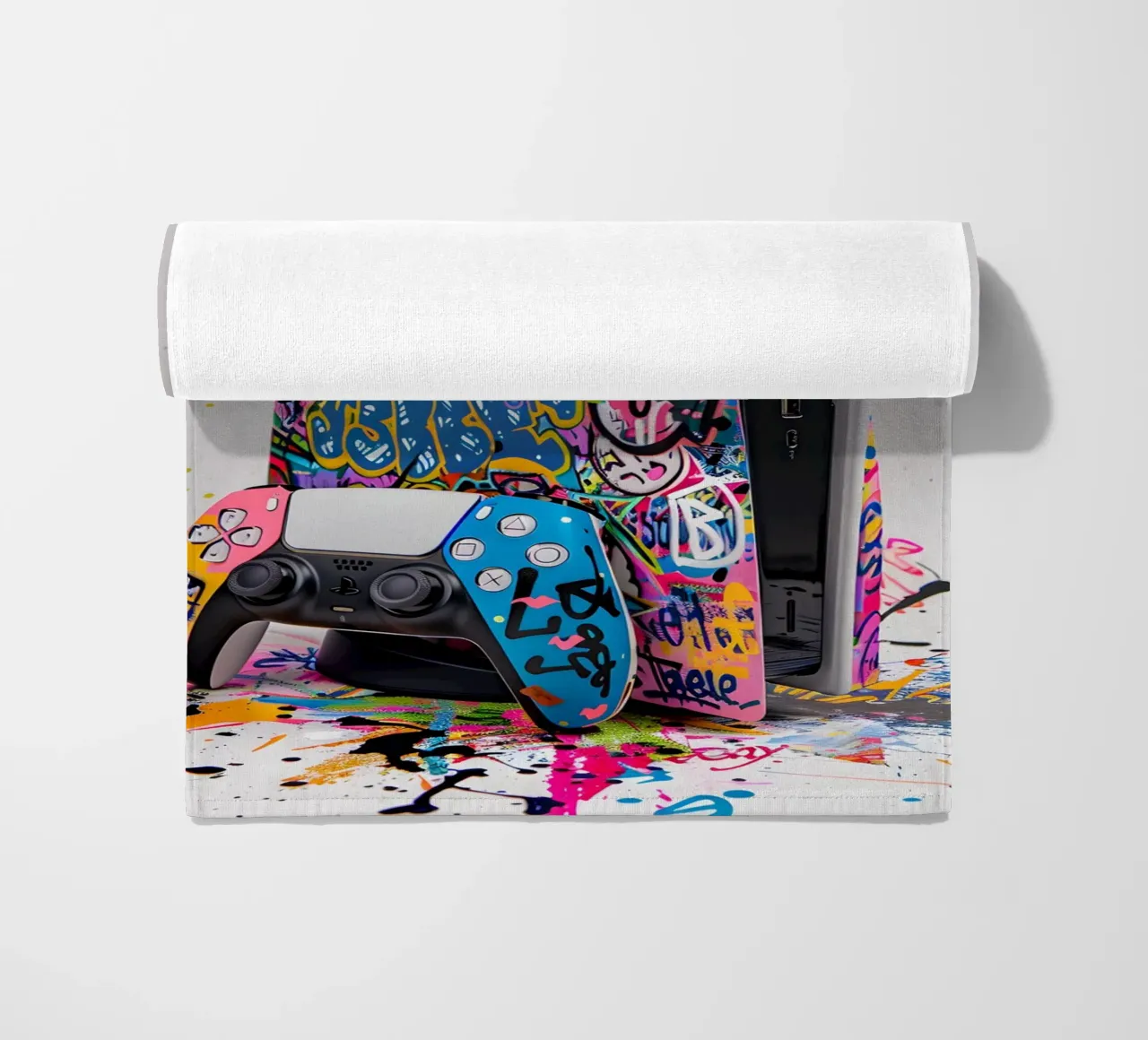 Pop art Playstation 5 console telo mare da FreeArtStudio