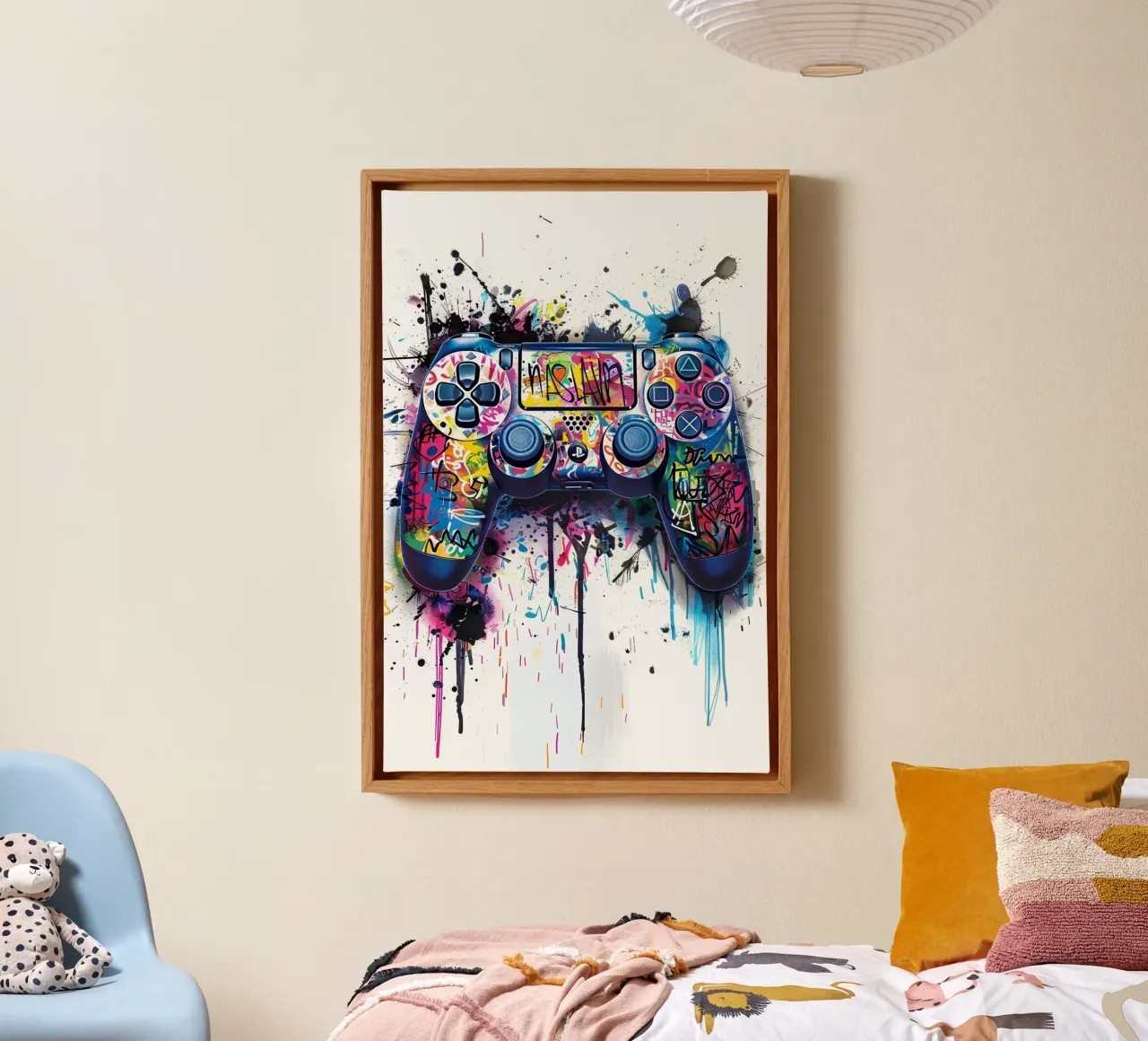 PlayStation controller tela con Cornice a cassetta da FreeArtStudio