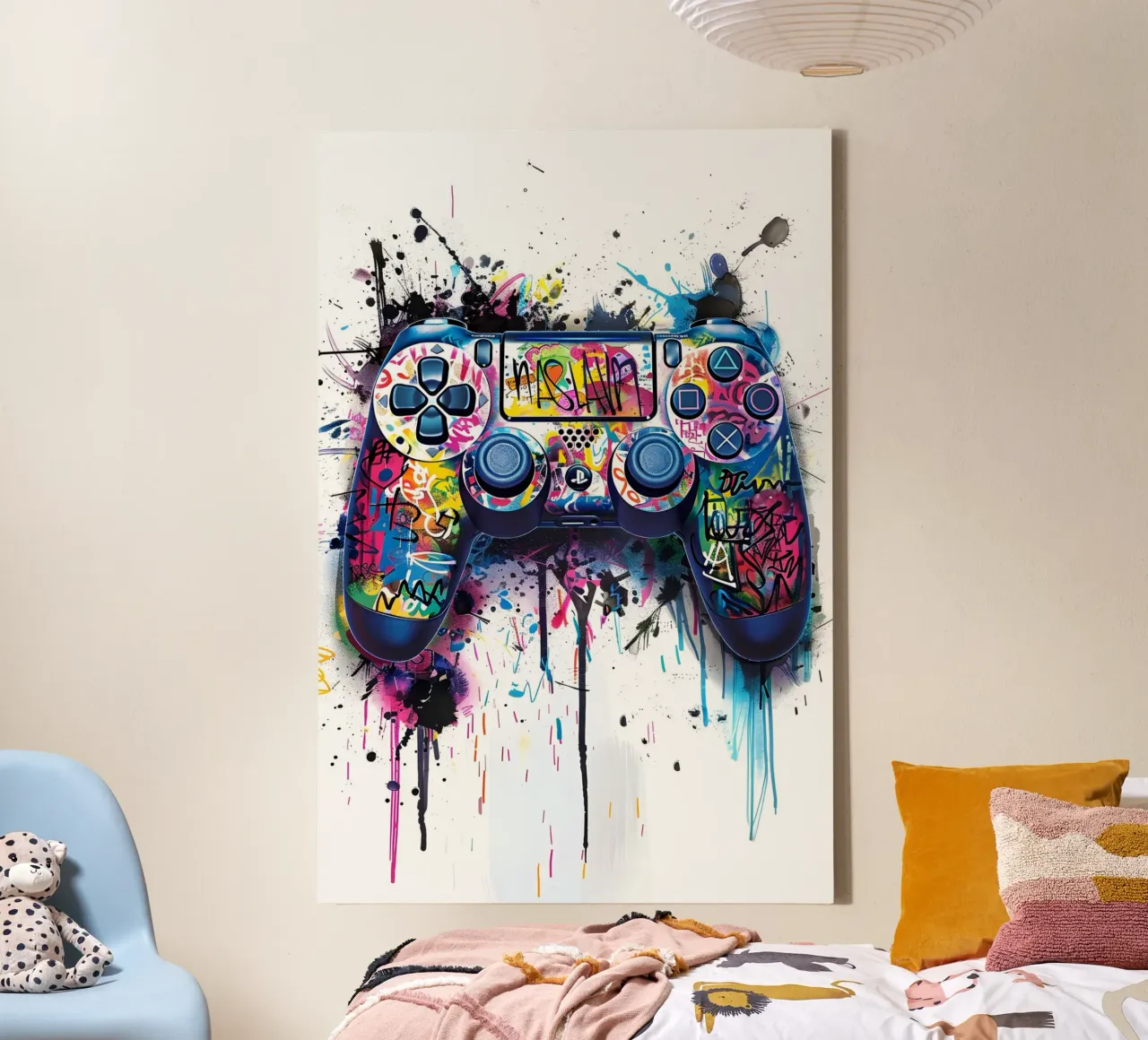 PlayStation controller tela con Cornice a cassetta da FreeArtStudio