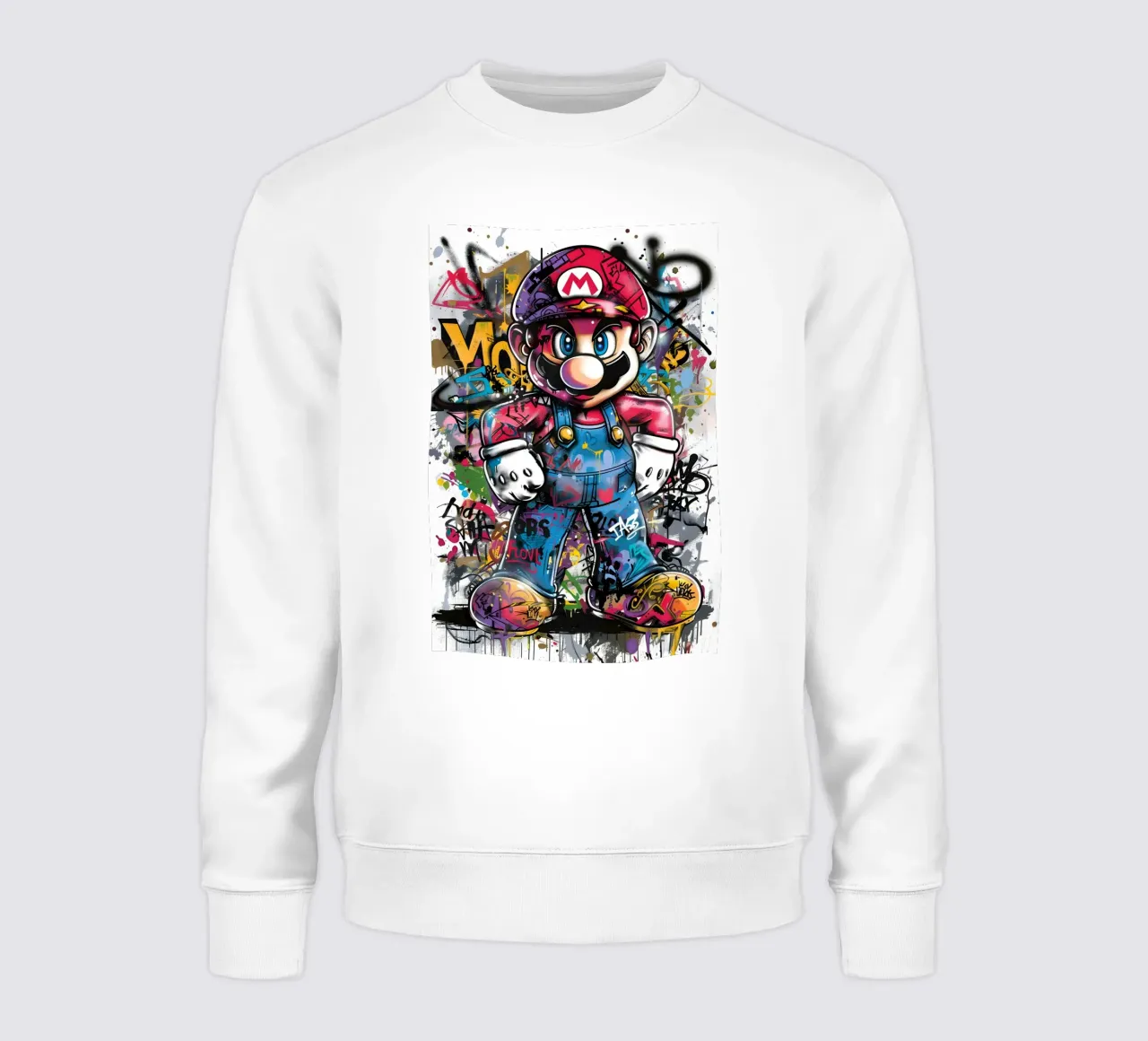 Pop art Mario Graffiti felpa da FreeArtStudio