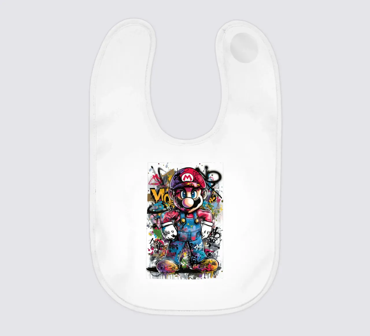 Pop art Mario Graffiti bavaglino da FreeArtStudio