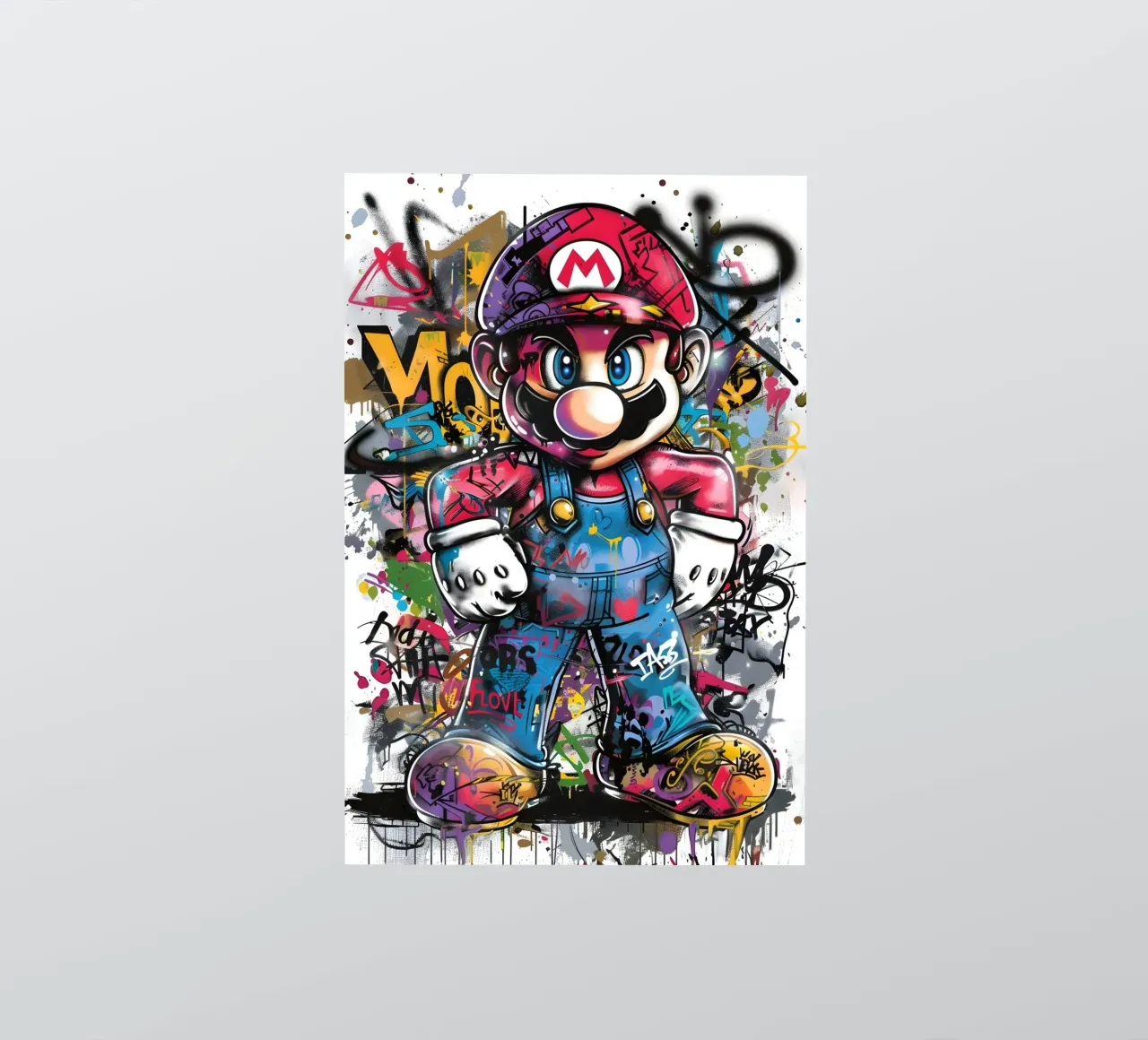 Pop art Mario Graffiti sticker by FreeArtStudio