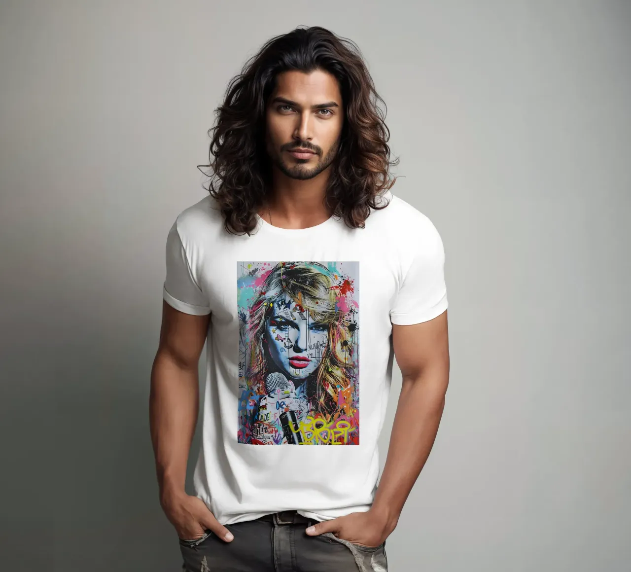 Pop art Taylor Swift t-shirt da FreeArtStudio